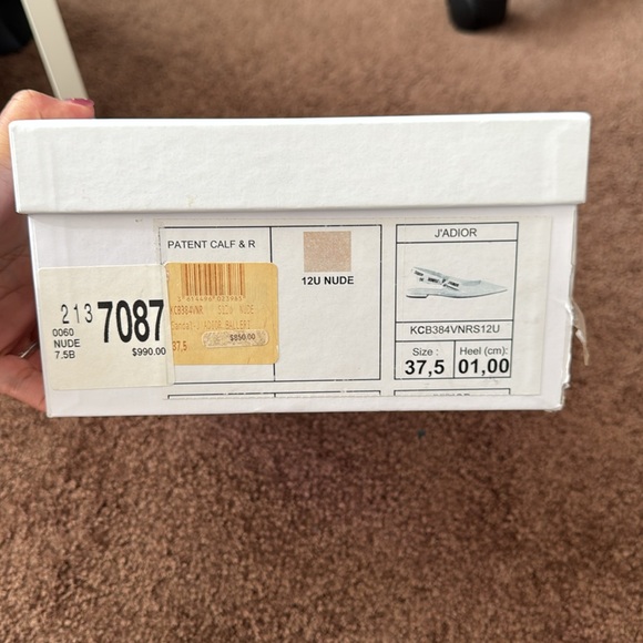 J’adior pointy flat nude 7.5 - Picture 8 of 9